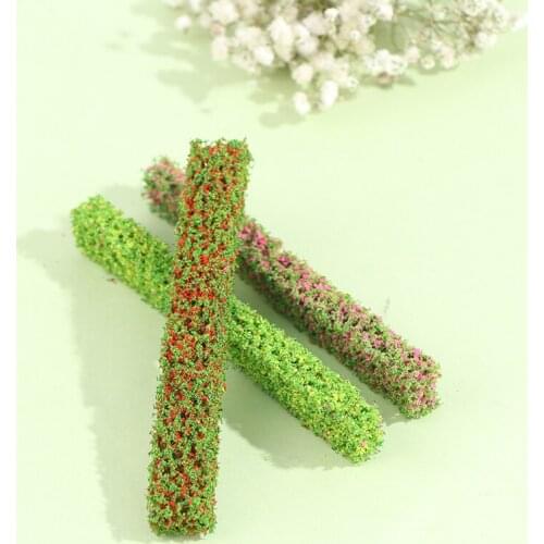 1 Pc Dollhouse Garden Scene Flowerbed Shrub Simulation Flowerbed Outdoor Mini Model
