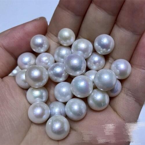 11-13MM Super Big Size Natural Edison Round Pearls, Loose Freshwater White Color Pearls 30PCS/LOT