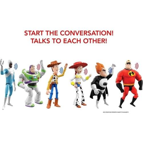 Original Disney Pixar Toy Story InteractablesTalking Buzz Lightyear Posable Cowgirl Jessie Woody Toys Story Anime Figure Gifts