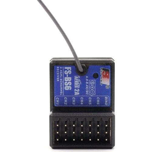 Original FlySky FS-BS6 Receiver 2.4Ghz 6CH AFHDS2 Easy to bind and very fast link-up Parts for FlySky FS-GT5 FS-IT4S Transmitter