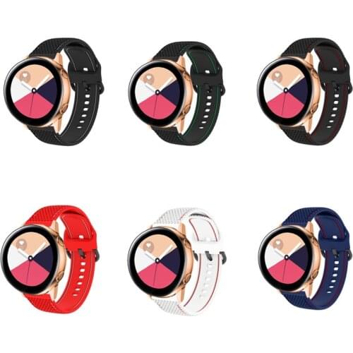 Newest 20mm Silicone Strap For Samsung Galaxy Watch Active 2 40mm 44mm Gear sport wrist Watchband Bracelet Strap for Amazf bip
