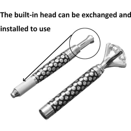 Microblading Pen Tattoo Machine Permanent Makeup 3D Eyebrow Munsu Manual Pen Dots Steel Handle Crystal Diamond