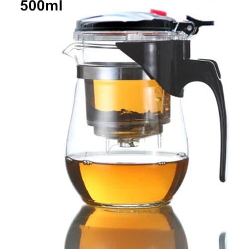 500ml 750ml 1000ml Heat Resistant Glass Cup Tea Pot Water Bottle With Filter Detachable Household Coffee Kettle