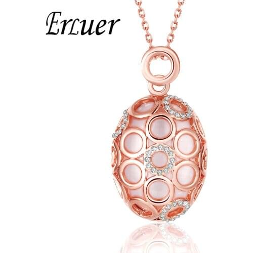 Trendy Jewelry Oval Big Opal With Czech Drill Crystal Gold/Silver Plated Chain Necklace Pendant For Women Girl Party Bijoux Gift
