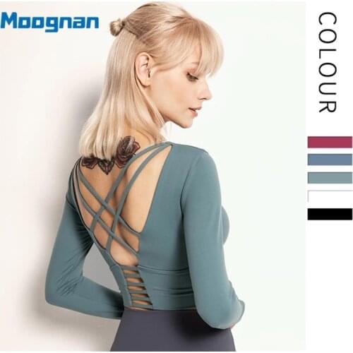 Crop Top Round Collar Long Sleeve Sports Shirt Women Breathable Athleisure Running Workout Training Gym Yoga Pollover