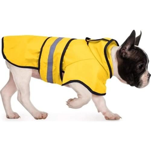 S-XL Pets Dog Clothes Hooded Raincoats Reflective Strip Dogs Rain Coat Waterproof Jackets Outdoor Breathable Clothes For Puppies