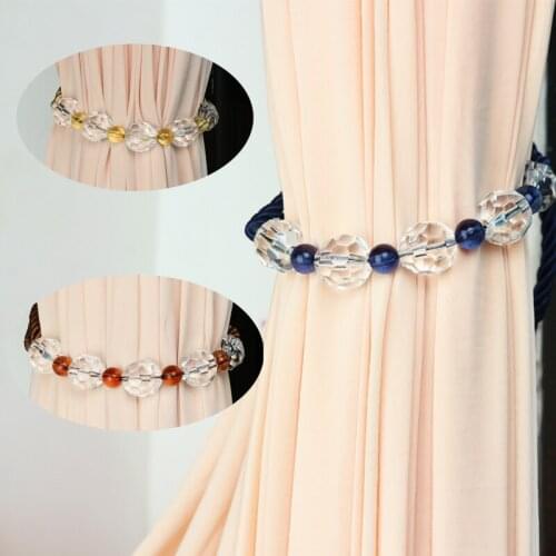 1PC Curtain Hold Tieback Colorful Beads Buckle Tiebacks Accessories Home DecorationEuropean Style Curtains Accessories