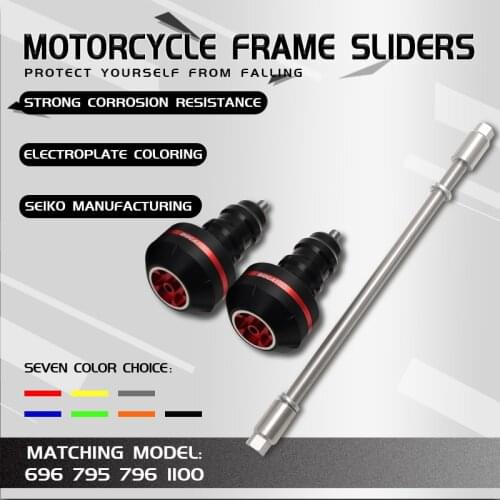 CNC Motorcycle Pad Side Shield Protector Frame Slider Crash Engine Guard protection For 696 795 796 1000