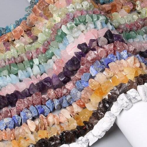 10-13mm Natural Irregular Freeform Raw Fluorit Stone Nugget Beads Amethysts Crystal Minerals Quartz Bead Diy Jewelry Making 7.5"
