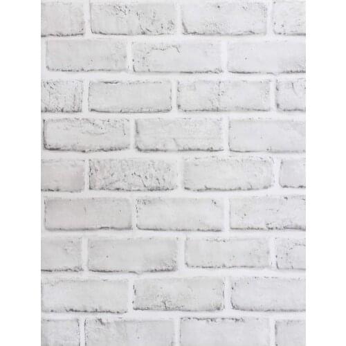 Home White/Grey Faux Brick Wallpaper Self Adhesive Contact Paper Peel and Stick Bathroom Decorative Wallcoverings