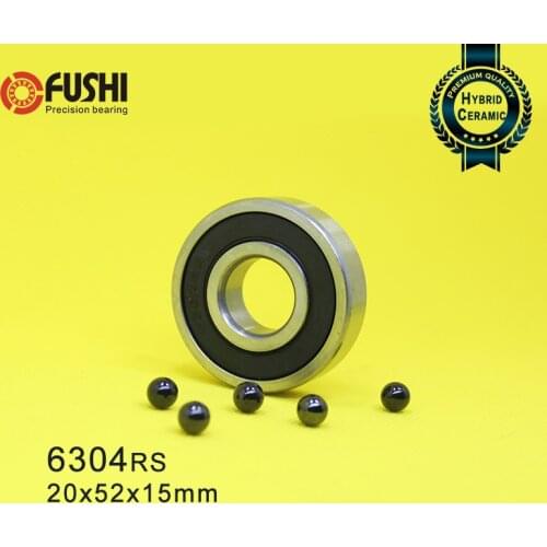 6304 Hybrid Ceramic Bearing 20*52*15 mm ABEC-1 ( 1 PC) Industry Motor Spindle 6304HC Hybrids Si3N4 Ball Bearings 3NC 6304RS