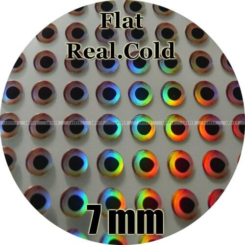 7mm Flat Real.Cold / Wholesale 700 Holographic Flat Eyes, Fly Tying, Jig Tying, Lure Making, Spinner Baits, Craft