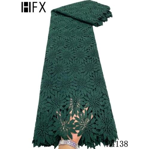 HFX Lace Fabric Newest Guipure Lace Fabric African Lace Fabric 2020 High Qaulity Nigerian Lace Cord Lace For Party Dress