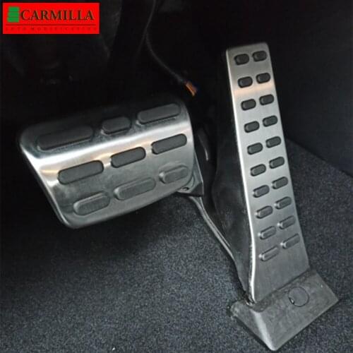 Carmilla Stainless Steel Interior Car Fuel Gas Brake Footrest Pedal Cover for KIA Sorento 2 2009 - 2014 AT MT Car Pedals Parts