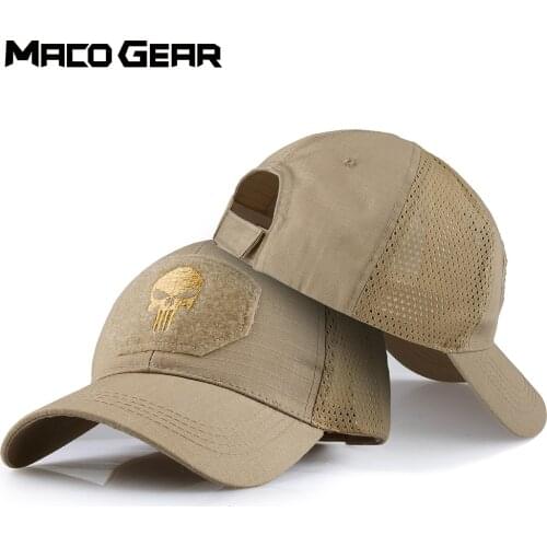 Sports Hat Tan Cycling Camo Hiking Cap Baseball Hunting Tennis Golf Mesh Military Airsoft Tactical Hats Skull Snapback Men Women