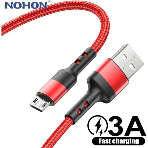 Micro USB Cable For Samsung Xiaomi Redmi LG note 4 4x 5 s6 s7 Microusb Android 3A Fast Charge Phone Cord 1m 2m Charger Data Wire