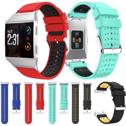 Soft Silicone Sport Watch Bands Bracelet for Fitbit Ionic Smart Watch Strap band Adjustable Replacement Bangle Accessories