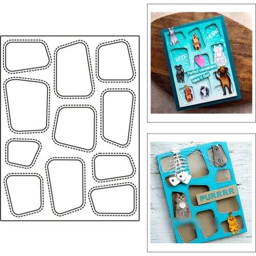 2021 New Rectangle Frame Metal Cutting Dies For Mould Cut Paper Making Greeting Card Decoration Album DIY Scrapbooking No Stamps