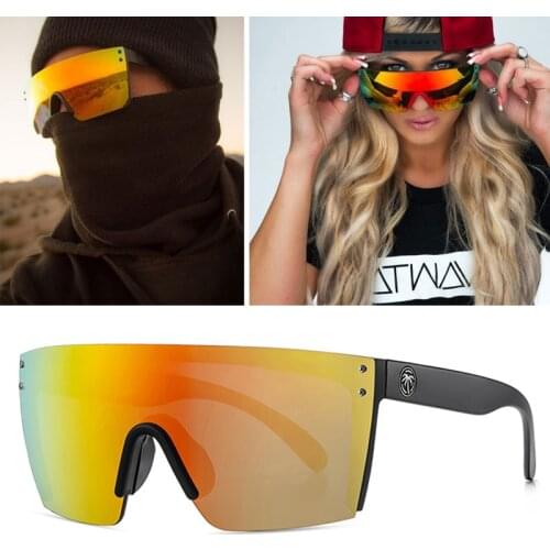 2021 New High Quality Heat Wave Sunglasses Men/Women Brand Design Square Conjoined Lens Sun Glasses UV400 With Original Case