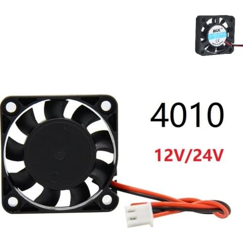 MEGA 4010 Cooler Fan DC 12V 24V 2 Pin XH2.54 Wire DC Brushless 40*40*10mm Cool Fans Part 40mm Radiator 3D Printers Parts