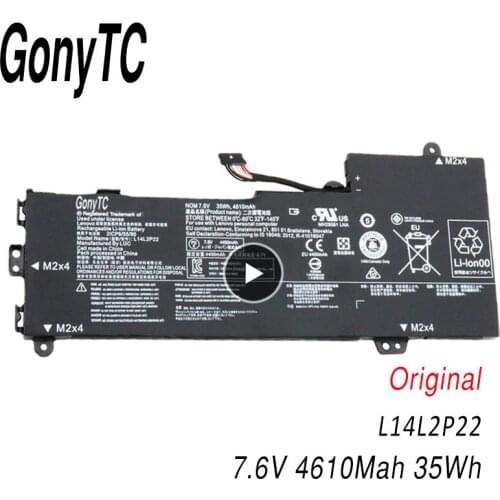 GONYTC L14L2P22 Genuine Laptop Battery for LENOVO U30 U30-70 E31-70 U31-70 IFI L14S2P22 L14M2P24 7.6V 35WH 4610MAH