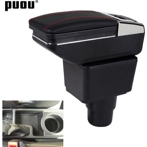 Armrest box for Ford Ecosport center console storage box cup holder ashtray spare parts car modified interior leather armrest