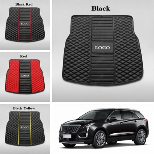 Custom Car Trunk Mats for Cadillac SRX XTS XT4 XT5 XT6 ATS CT5 CT6 CTS Escalade Luxury Leather Auto Sedan Cargo Liners Boot Pads