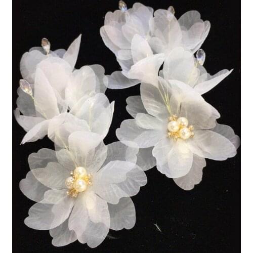 Girls White Pink Hair Clip Bridal Hairpin Wedding Party Accessories Fashion Bridal Wedding Red Flower Bridesmaid Artificial