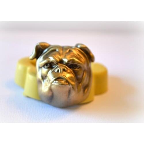 Fudge DW0004F Silicone Rubber Flexible Mold Mould Resin Soap Fondant Clay Bulldog Mascot Molds Cake Decoration Candy Molds PRZY