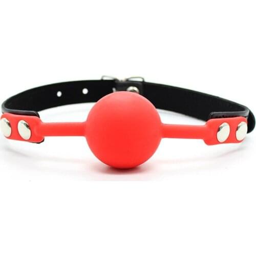 Silicone Gag Ball Erotic Adult Games Sex tools Leather Belt Bondage Restraints Slave Fetish Women Mouth Gag Sex Toys For Couples
