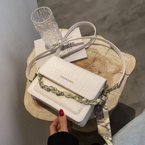 Shoulder Bag Purse Women Bag Crossbody Bag Handbag All-match Retro Chain Fashion 2021 New Crocodile Pattern Simple Backpack