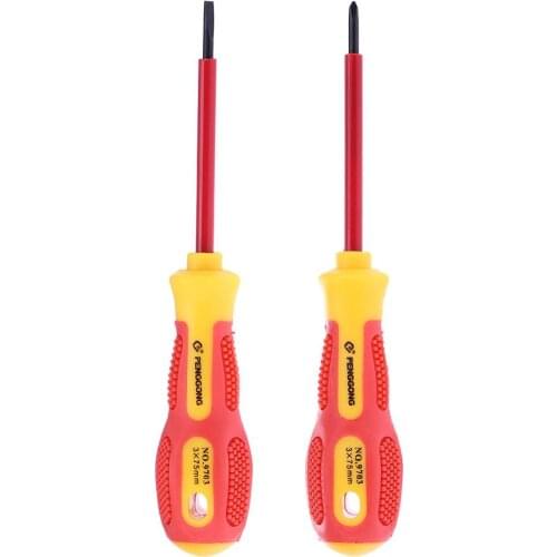 1pcs Screwdriver Multi-purpose Electricians Insulated Magnetic Electrical Hand Screwdriver Repair Tool
