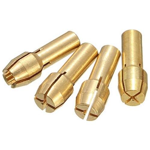 10pcs/set Brass Metal Drill Chucks Bits 4mm Shank For Rotary Tools 0.5~3.2mm