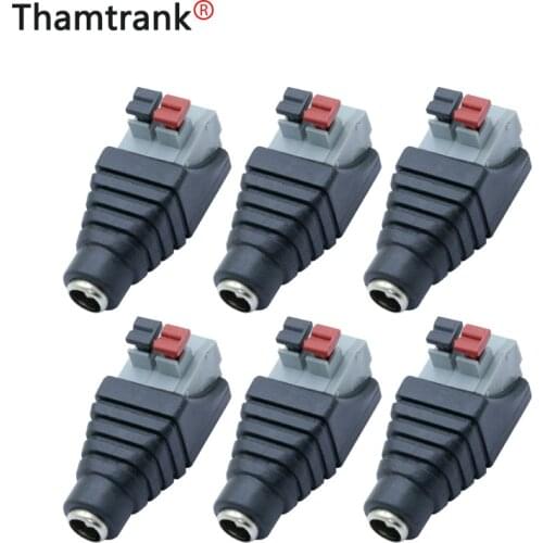 10pc/lot CCTV security camera DC Power female connector 5.5*2.5mm 12V DC Power Adapter female jack push type pressed