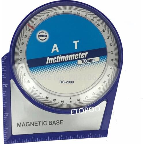 100mm Inclinometer with magnetic base protractor tilt level Meter Angle Finder Inclinometer