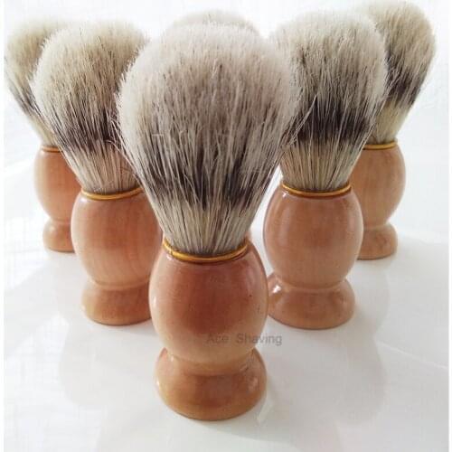100 Pieces Nature Boar Hair Bristle Wood Handle Barber Shaving Beard Brush Mens Grooming Tools