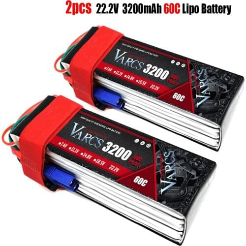 2PCS VARCS Lipo Batteries 2S 7.4V 11.1V 14.8V 22.2V 3200mAh 80C/160C for RC Car Off-Road Buggy Truck Boats salash Drone Parts