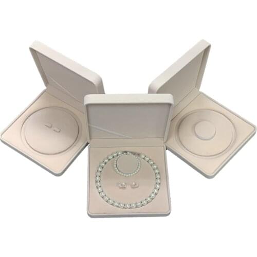 20pcs/lot Quality Velvet Pearl Box 19x19cm Necklace Bracelet Earring Jewelry Set Boxes Wedding Jewelry Storage Case Gift Boxes