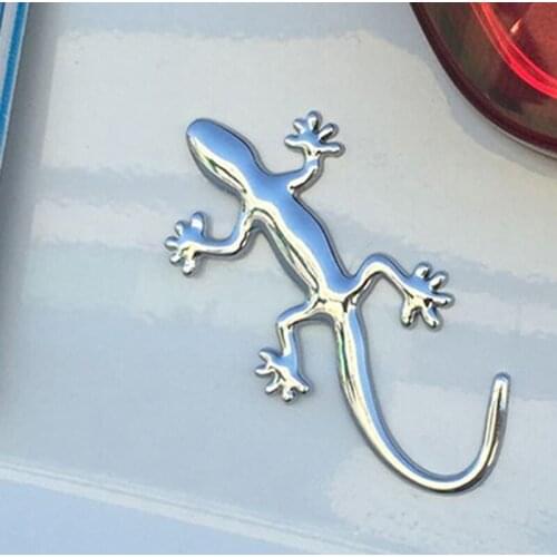 3D Gecko Shape Chrome Badge Emblem Decal for Mitsubishi ASX Outlander Lancer Evolution Pajero Eclipse Grandis FORTIS Zinger