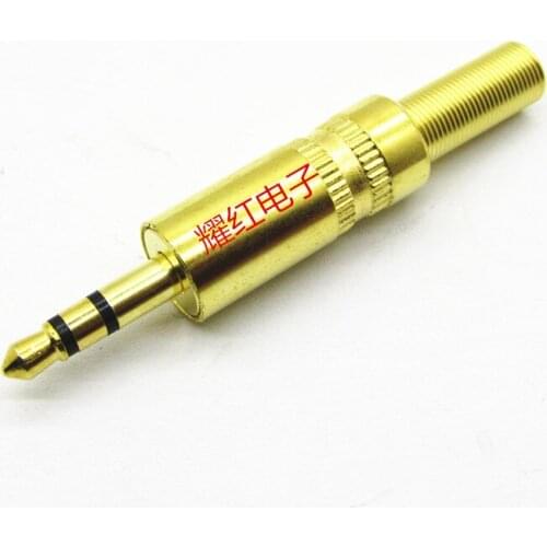 5PCS Supplies Audio Frequency Transfer Gold-plated Bring Spring 3.5 Alliteration Plug Stand Vocal Tract AV Head Connector