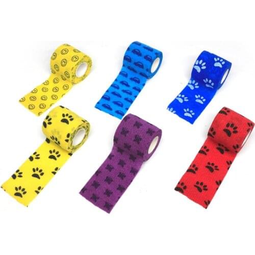 5CM X 4.5M Outdoor Sports Knee Protector Therapy Waterproof Elastic Bandage Colorful Self Adhesive Wrap Tape For Safety Survival