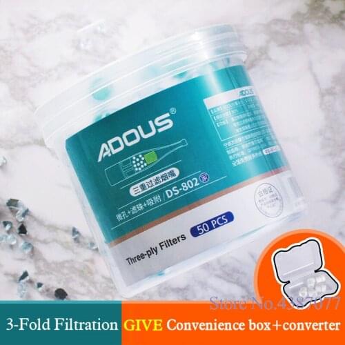 50PCS Disposable Tobacco Cigarette Filter Smoking Reduce Tar Filtration Cleaning Holder Cleaning Container Smoking Accessories