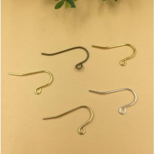 500 PCS 10*15mm Metal Copper Ear Hook Clasp Charms Allergy Free Earring Wires For Jewelry Making