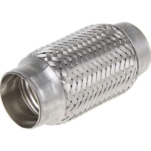 51x160mm Stainless Steel Braided Flexible Exhaust Pipe Muffler 51mm x 160mm, For all car Muffler corrugation. Repair Tube Joint