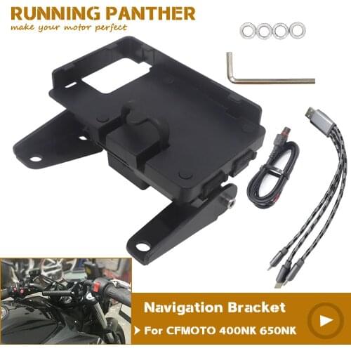 Motorcycle Accessories For CFMOTO 400NK 400 NK 650NK 650 NK Mobile Phone USB Navigation Bracket USB Charging Mount support