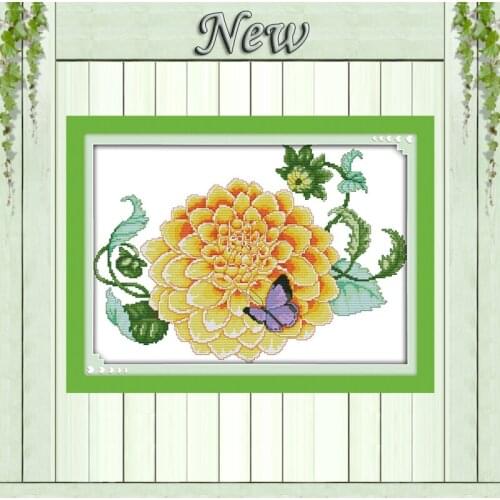Butterflies love flowers home Decor paintings counted print on canvas DMC 11CT 14CT Cross Stitch kits needlework Sets embroidery