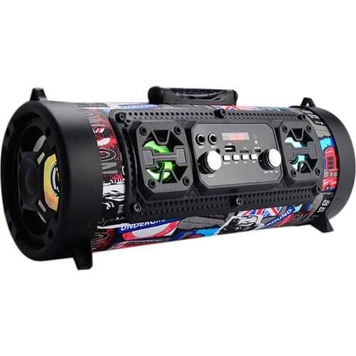 M17 wireless bluetooth speaker outdoor portable portable built-in 2 speakers speaker wireless drum-shaped anti-drop sound