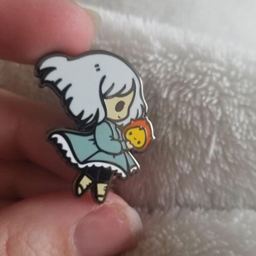 Howls Moving Castles Hard Enamel Pins Magic Wizard Medal Brooches Women Men Backpack Collar Lapel Badge Jewelry For Kids Friend