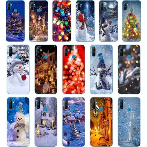 39SD christmas lights Soft Silicone Tpu Cover phone Case for OPPO A1K A5S A7 AX7 A5 A9 2020 Realme 3 Pro C3 Case