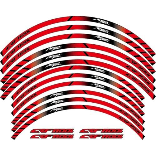 NEW 12 Pcs Motorcycle Wheels Stickers stripe moto Reflective protection Rim tire decals For HONDA CRF1100L Africa Twin crf 1100l